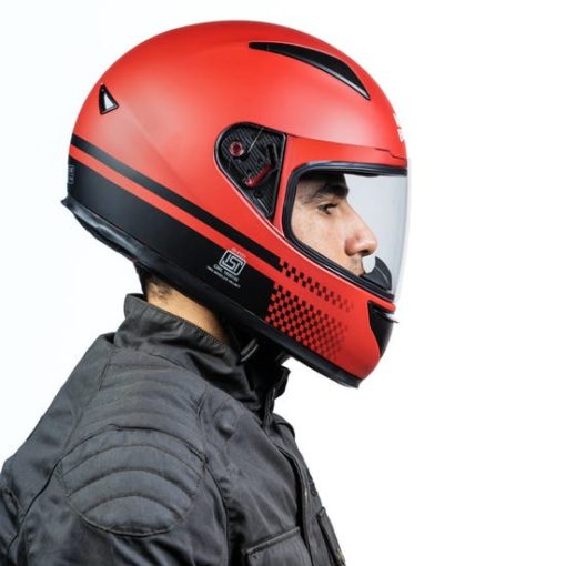 Royal Enfield Street Prime Divider Red Full Face Helmet2