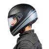 Royal Enfield Street Prime Grey Stripes Matt Black Full Face Helmet3
