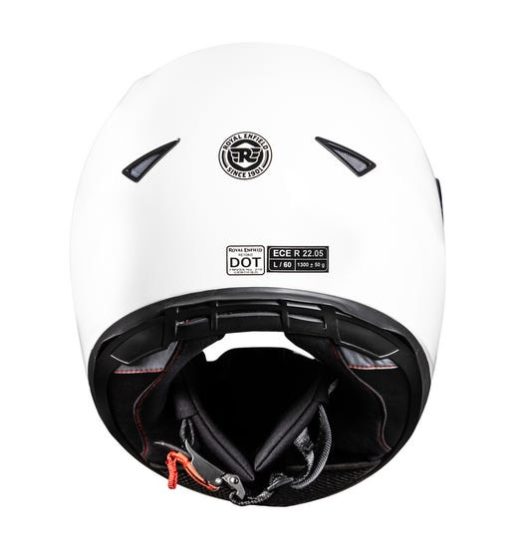 Royal Enfield Street Prime Mono Gloss White Full Face Helmet1