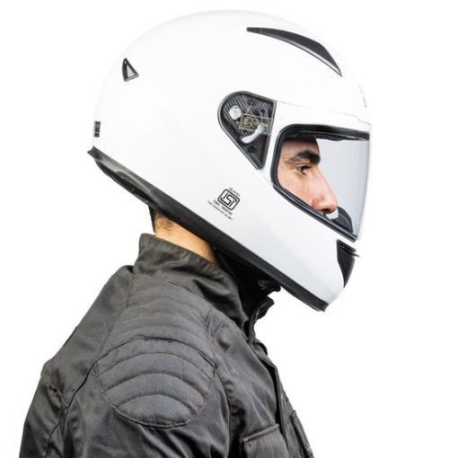 Royal Enfield Street Prime Mono Gloss White Full Face Helmet2