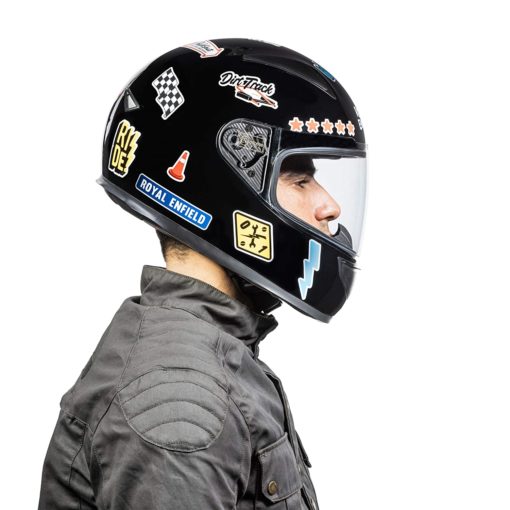 Royal Enfield Street Prime Multi Decal Black Full Face Helmet3