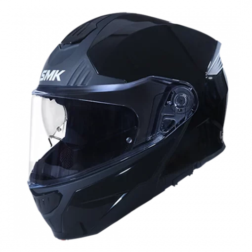 SMK Gullwing Gloss Black Modular Helmet