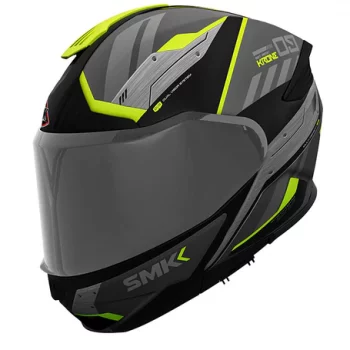SMK Gullwing Tekker Matt Black Grey Yellow Modular Helmet
