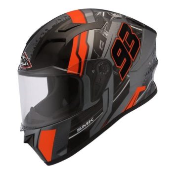 SMK Stellar 93 Swank Matt Anthracite Orange Full Face Helmet
