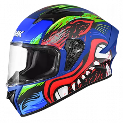 SMK Stellar Animal Gloss Blue Red Green Full Face Helmets