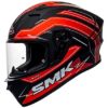 SMK Stellar Bolt Matt Black Red White Full Face Helmet