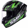 SMK Stellar Meteorite Gloss Black Green Full Face Helmet