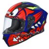 SMK Stellar Monster Blue Red Black Full Face Helmet