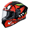 SMK Stellar Monster Gloss Black Red White Full Face Helmet
