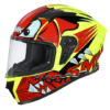 SMK Stellar Monster Gloss Yellow Red Black Full Face Helmet