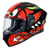 SMK Stellar Monster Matt Black Red White Full Face Helmet