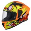 SMK Stellar Monster Orange Yellow Red Full Face Helmet