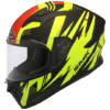 SMK Stellar Trek Matt Black Fluorescent Yellow Full Face Helmet