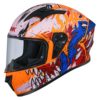 SMK Stellar Werewolf Gloss Fluro Orange White Red Full Face Helmet