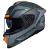 SMK Titan Firefly Matt Grey Orange Full Face Helmet