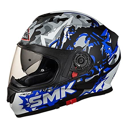 SMK Twister Attack Matt Grey Full Face Helmet