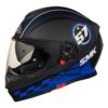 SMK Twister Blade Matt Black Blue Full Face Helmet
