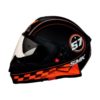 SMK Twister Blade Matt Black Orange Full Face Helmet1