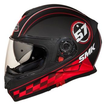 SMK Twister Blade Matt Black Red Full Face Helmet