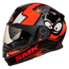 SMK Twister Cartoon Black Orange Full Face Helmet