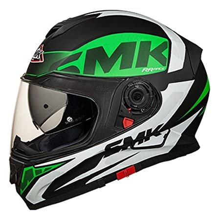 SMK Twister Logo Matt Black Green Full Face Helmet