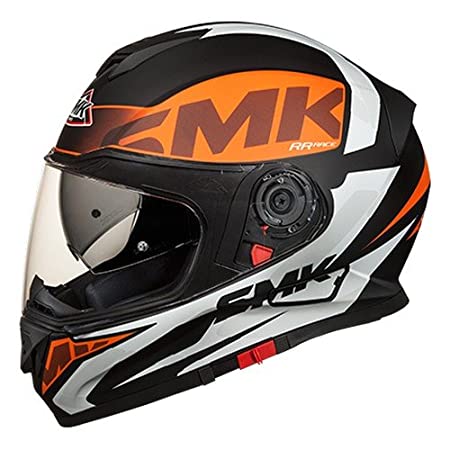 SMK Twister Logo Matt Black Orange Full Face Helmet