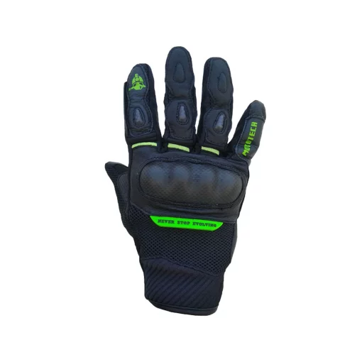 Mototech Urbane Short Carbon Green Riding Gloves 4
