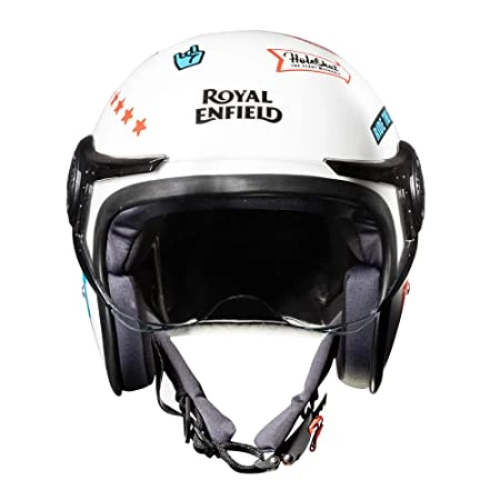 Royal Enfield AOD White Open Face Helmet 2