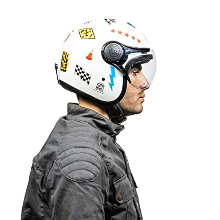 Royal Enfield AOD White Open Face Helmet 3