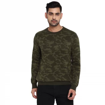 Royal Enfield Camo Olive Sweater