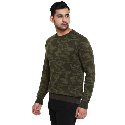 Royal Enfield Camo Sweater olive