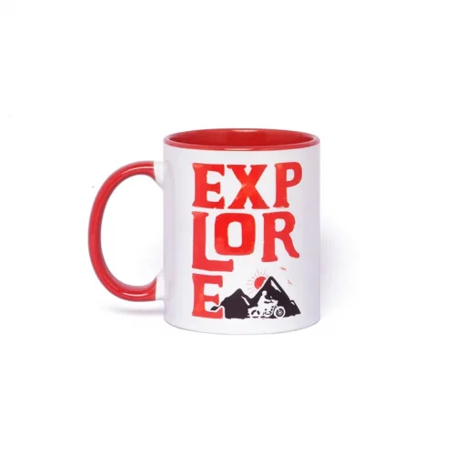 Royal Enfield Explorer White Red Mug 1