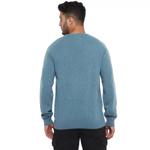 Royal Enfield Flat Knit Crew Sweater blue 1