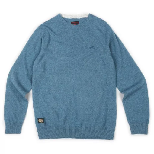Royal Enfield Flat Knit Crew Sweater blue 4