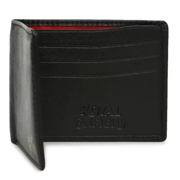 Royal Enfield Gold Deboss Black Wallet 1