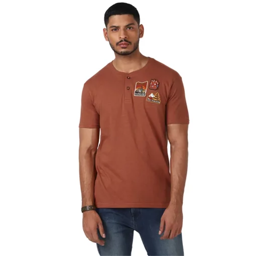 Royal Enfield Henely Rust T shirt