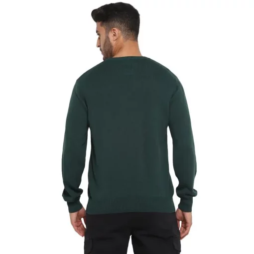 Royal Enfield Jacquard Sweater green 1