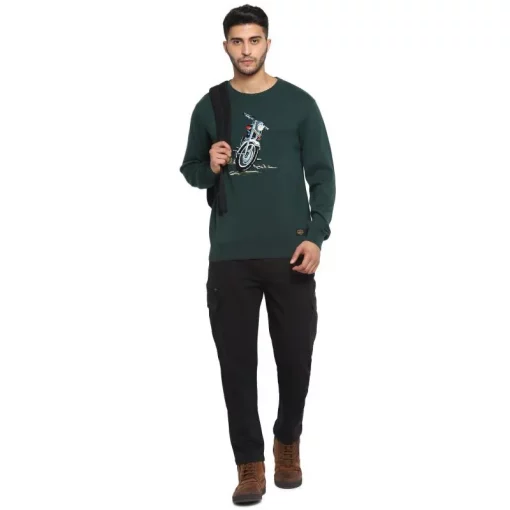 Royal Enfield Jacquard Sweater green 3