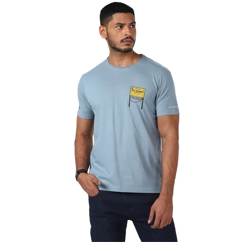 Royal Enfield Khardungla Sea Blue T-shirt | Custom Elements
