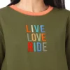 Royal Enfield Live Love Ride Women Sweatshirt olive 3