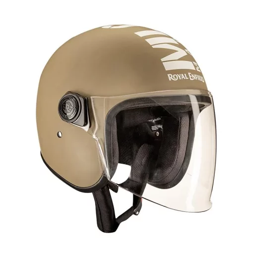 Royal Enfield MLG Copter Face Long Visior Matt Desert Storm Open Face Helmet