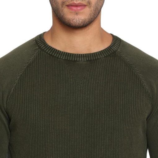 Royal Enfield Raglan Crew Sweater green 2