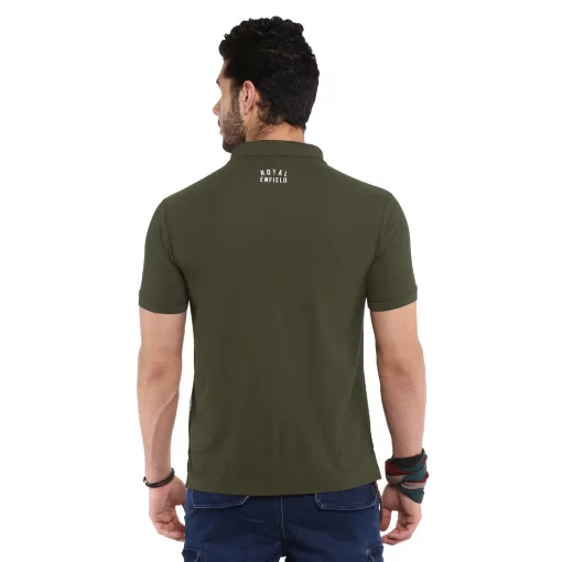 Royal Enfield Ride on Polo Olive T shirt1