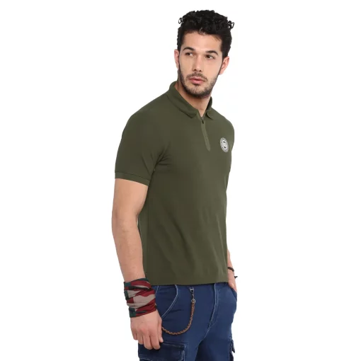 Royal Enfield Ride on Polo Olive T shirt2