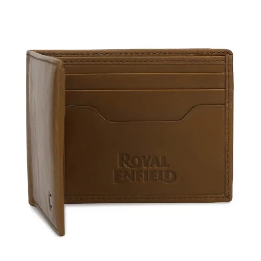 Royal Enfield Seal Plaque Logo Tan Wallet 1