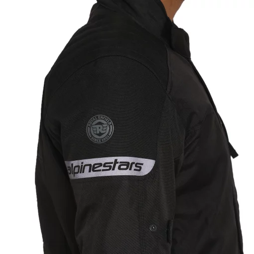 Royal Enfield X Alpinestars Gravity Drystar Black Riding Jacket 8