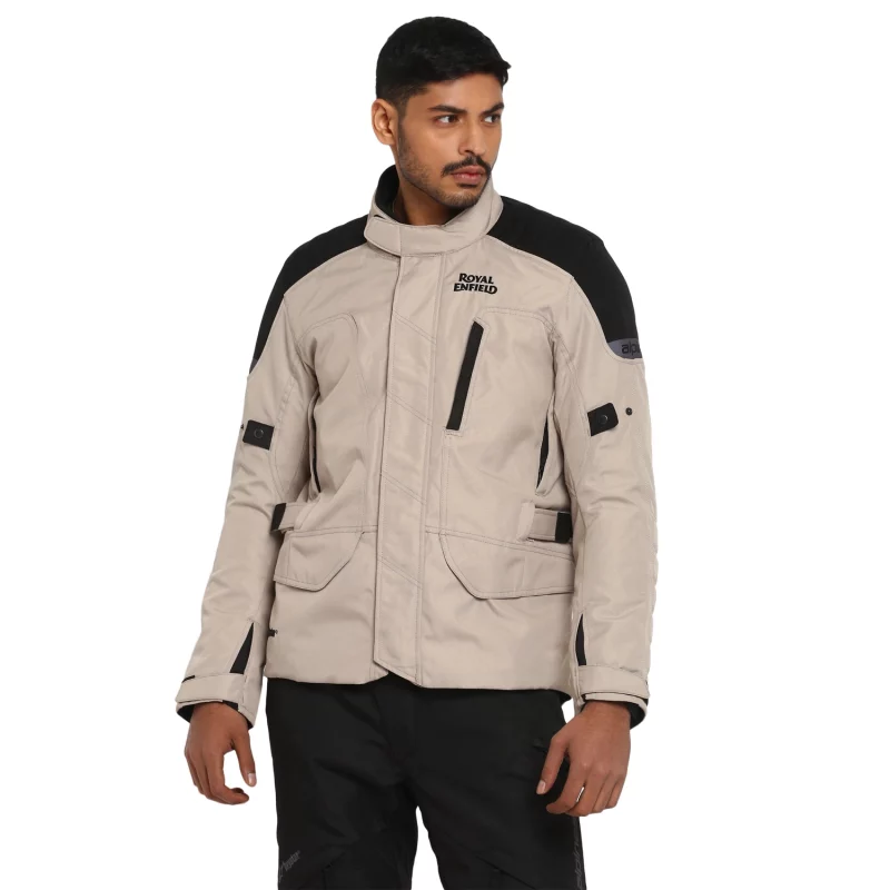 Royal Enfield X Alpinestars Gravity Drystar Khaki Riding Jacket