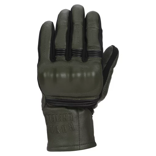 Royal Enfield X Alpinestars Greath Leather Olive Riding Gloves 2