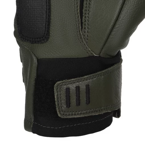 Royal Enfield X Alpinestars Greath Leather Olive Riding Gloves 5