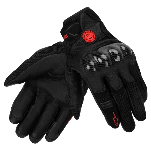 Royal Enfield X Alpinestars SMX 1 V2 Air Summer Black Riding Gloves